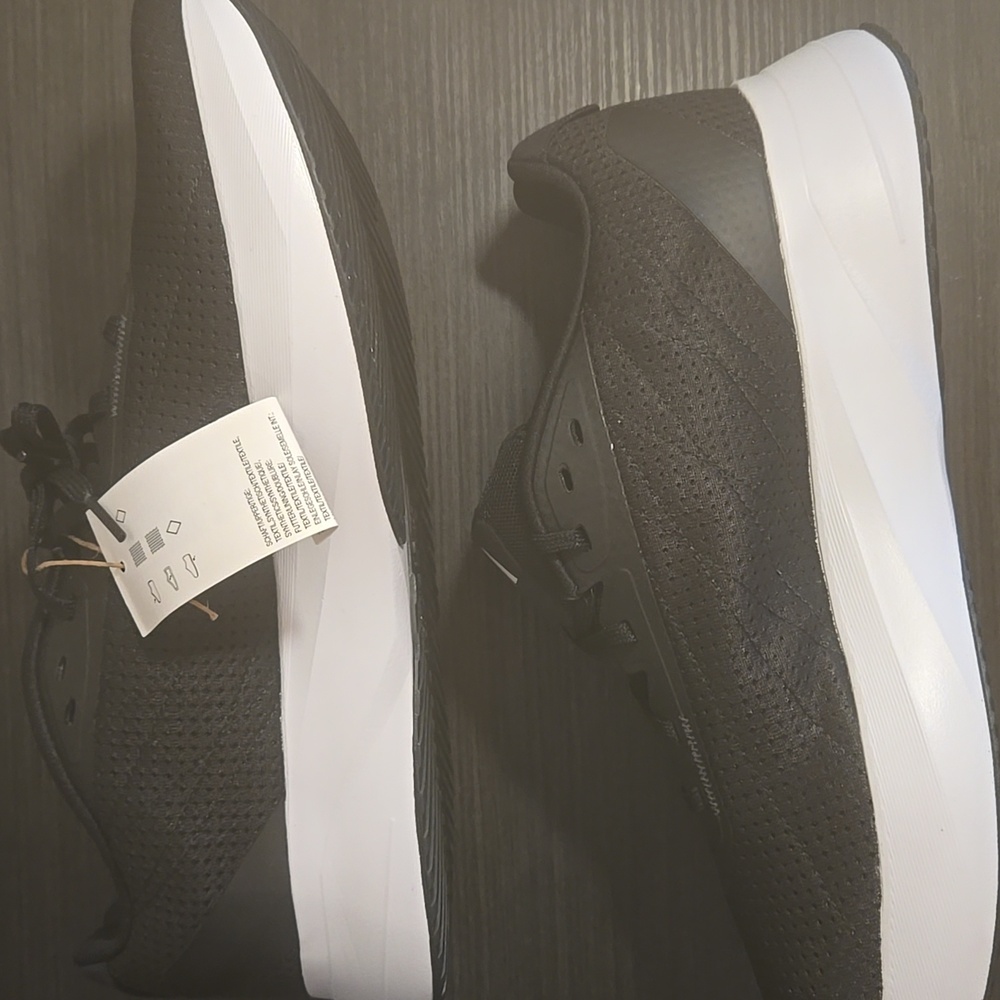 Mens Size 11.5 Adidas Duramo DL Black and White  Running Sneakers ID9849 Nwt - Picture 3 of 8